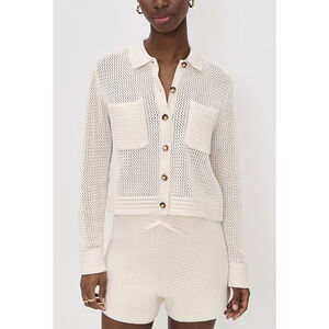 La Ligne Cream Knit Jacket